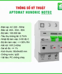 Aptomat Cầu Dao Thông Minh Đo Năng Lượng Hunonic Notec 1 4 Aptomat hunonic