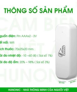 Cảm Biến Nhiệt Ẩm Wifi Hunonic 2 Cảm Biến Nhiệt Ẩm Wifi Hunonic